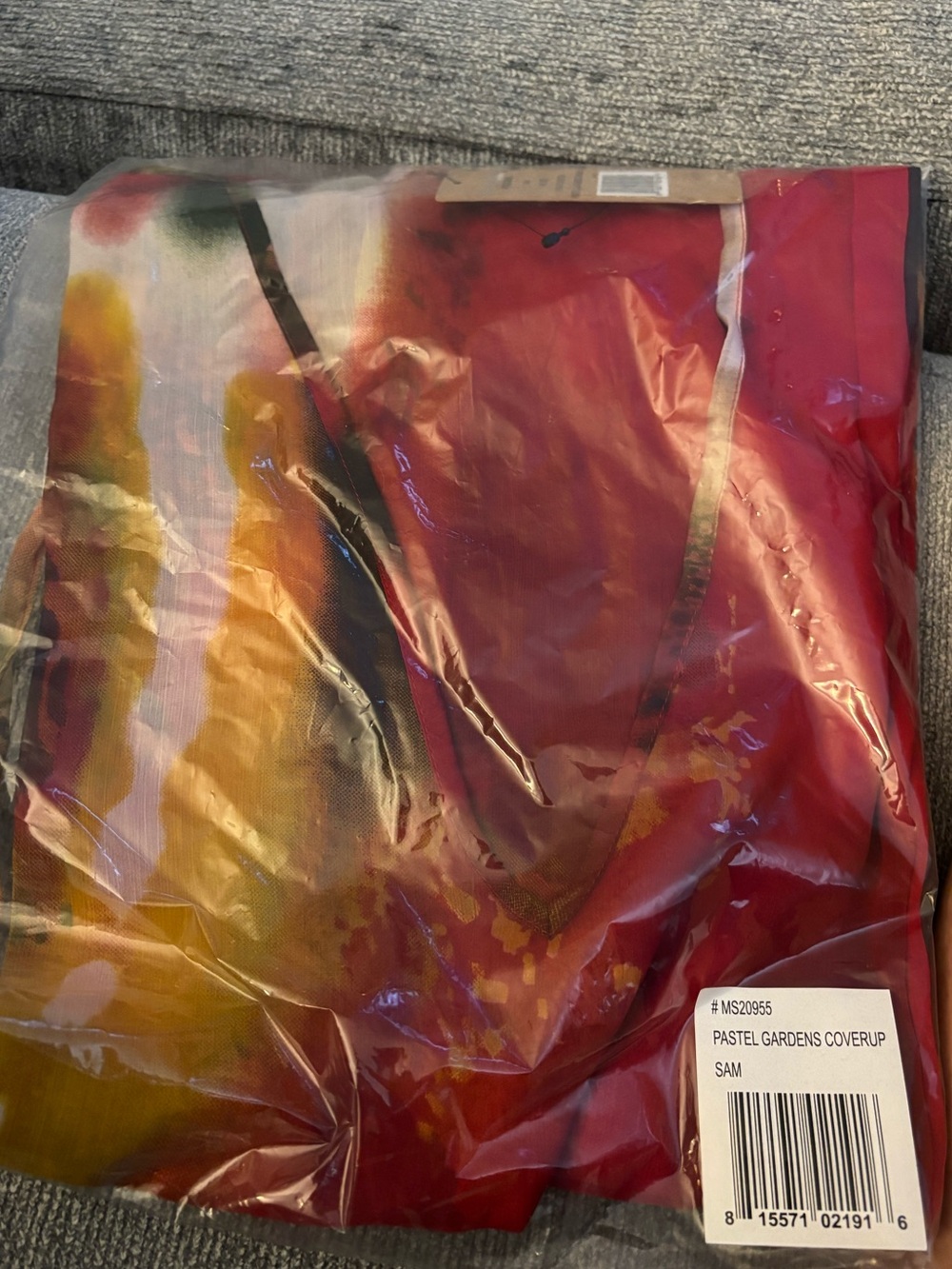 Michael Stars Pastel Gardens Coverup in Red and Yellow